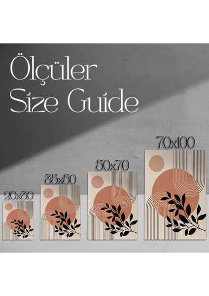 Soyut Minimalist Bitkisel Desen Tablosu modelleri