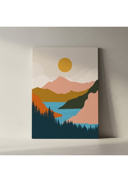Minimalist Dağ Manzarası Tablosu fiyatları