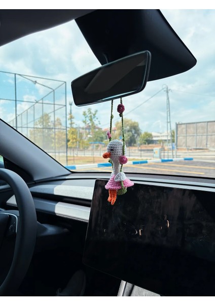 El Yapımı Örgü Oto Süsü – Tığ Işi Sevimli Araba Aksesuarı, Sallanan Araba Süsü fiyatları