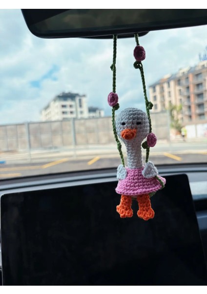 El Yapımı Örgü Oto Süsü – Tığ Işi Sevimli Araba Aksesuarı, Sallanan Araba Süsü modelleri