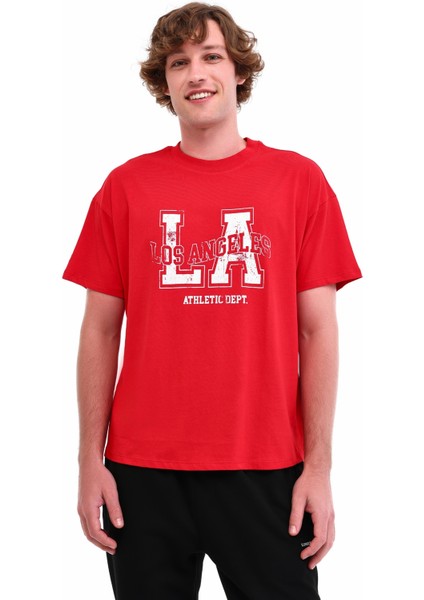 Wl 11KAROK BTS809 5pr Kırmızı Kadın Kısa Kol T-Shirt