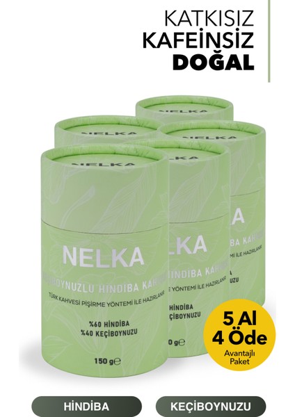 Keçiboynuzlu Hindiba Kahvesi - 150 G x 5 (5 Al 4 Öde)