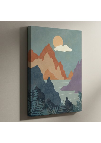 Sakin Dağ Manzarası Tablosu