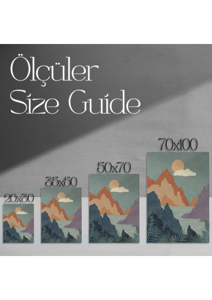 Sakin Dağ Manzarası Tablosu modelleri