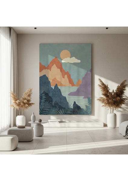 Sakin Dağ Manzarası Tablosu fırsatları