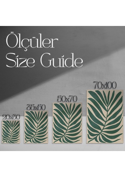 Soyut Yaprak Desenli Tablo modelleri