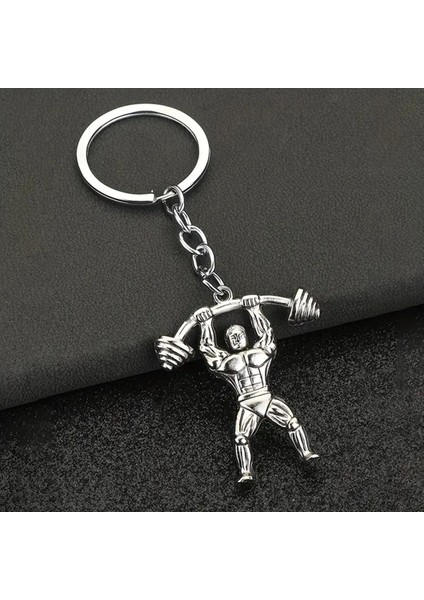 Paslanmaz Çelik Fitness Gym Ağırlık Kaldıran Adam Modeli Anahtarlık fiyatları