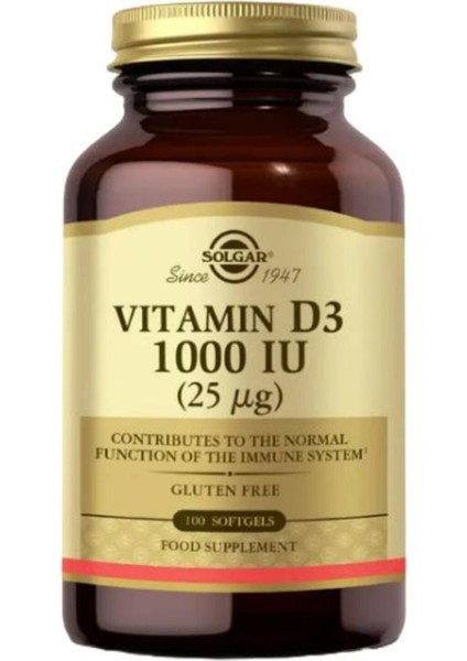 Vitamin D3 1000 Iu 100 Tablet