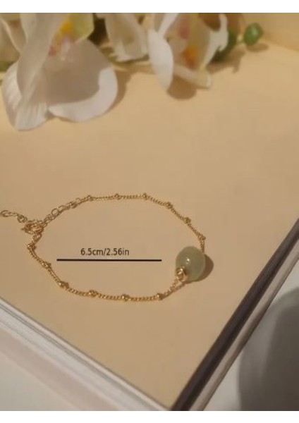 Minimalist Yeşil Taşlı Bileklik-Kc Altın Kaplama fırsatları