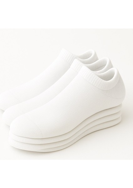 Erkek Pamuklu Sneaker Çorap 5’lı Paket – 40-44 Numara – Siyah / Antrasit / Beyaz – Terletmez – Günlük ve Spor Kullanım