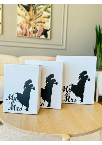 Mr & Mrs Box-Gelin Damat Hediye Kutusu-Nişan Bohça Kutusu-Özel Tasarım Hediye Kutusu modelleri