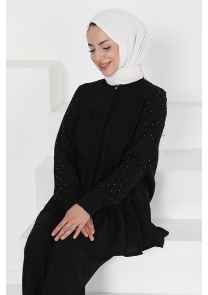 Siyah Tesettür Takım 27256 modelleri