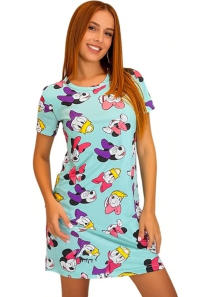 Disney Figürlü Rahat Kesim Elbise