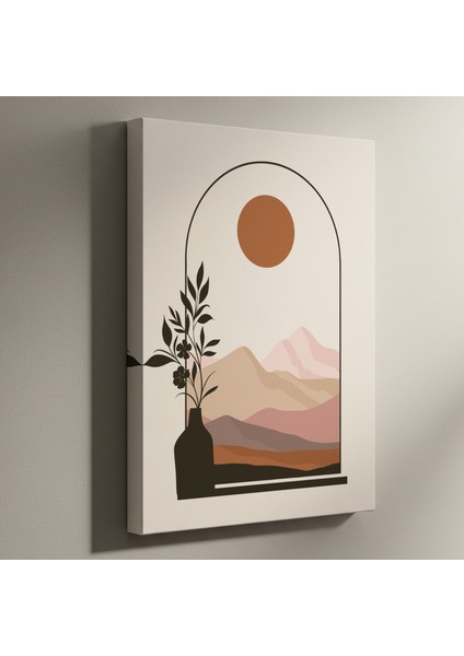 Minimalist Dağ Manzarası Tablosu