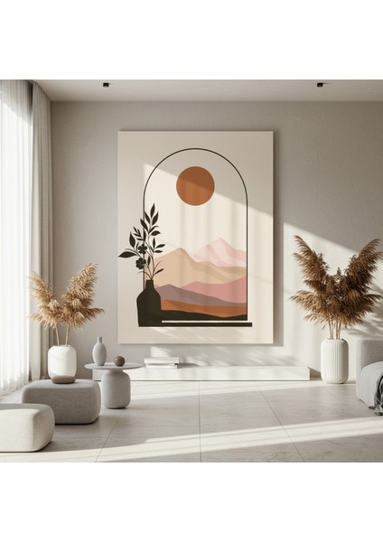 Minimalist Dağ Manzarası Tablosu fırsatları