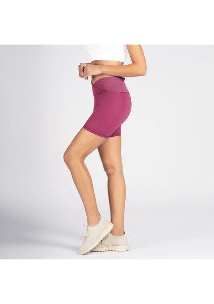 Magenta Toparlayıcı Kruvaze Bel Detaylı Bisikletçi Şortu Kısa Tayt Vela fırsatları