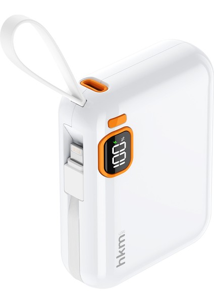 POWER DUO 10.000 Mah 20W, Pd 20W Hızlı Şarj Destekli, Type-C ve Lightning Kablolu Powerbank modelleri