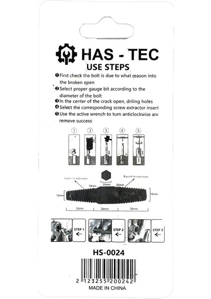 Kırık Vida Cıvata Çıkarma ve Kör Yuva Temizleme Aparatı | Ters Klavuz Seti – 5 Parça Karbon Uçlu modelleri