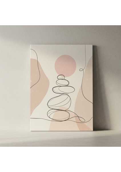 Minimalist Taş Dengesi Soyut Sanat Tablosu fiyatları