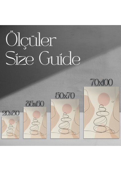 Minimalist Taş Dengesi Soyut Sanat Tablosu modelleri