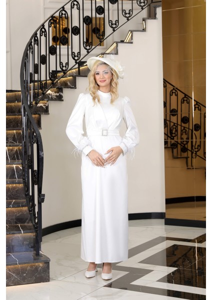 Tesettür Abiye Saten Lara