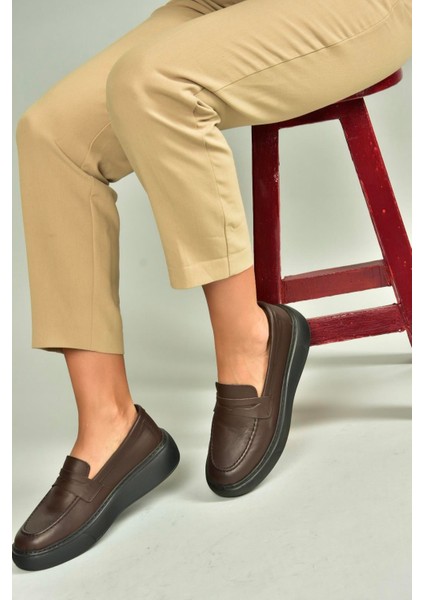 U555026103 Kahverengi Hakiki Deri Günlük Kadın Ayakkabı fiyatları