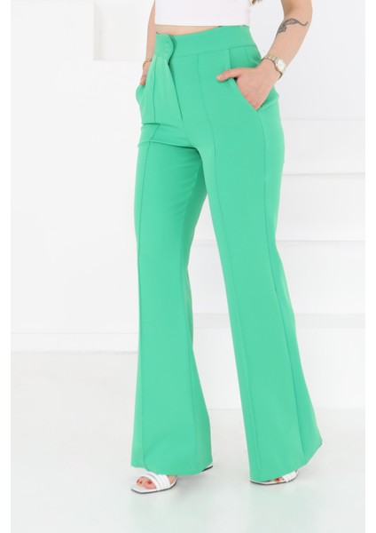 Çımalı Kumaş Pantolon Yeşil - 27247 fırsatları