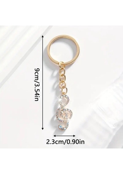 Zirkon Taşlı Müzik Rotası Anahtarlık fiyatları