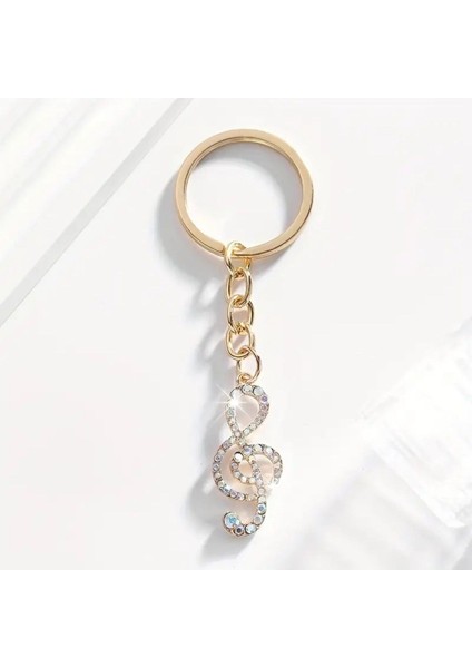 Zirkon Taşlı Müzik Rotası Anahtarlık modelleri