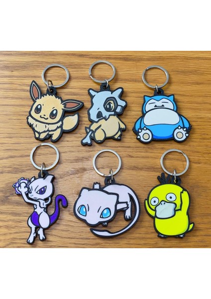 Pokemon 6 Lı Sevimli Figür Karakter Anahtarlık