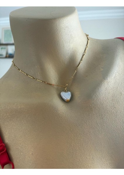 Çelik Kalp Detaylı Zincir Kolye fiyatları