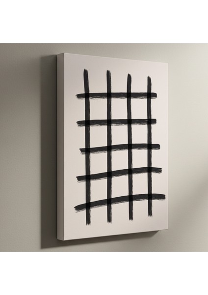 Soyut Minimalist Siyah Beyaz Tablo