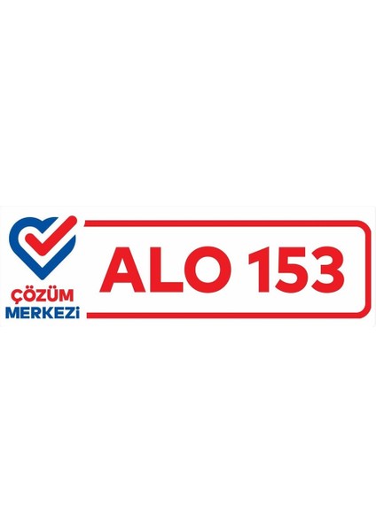 Çözüm Merkezi 153 Uv Dtf Şeffaf Sticker ( 19*6 )Cm