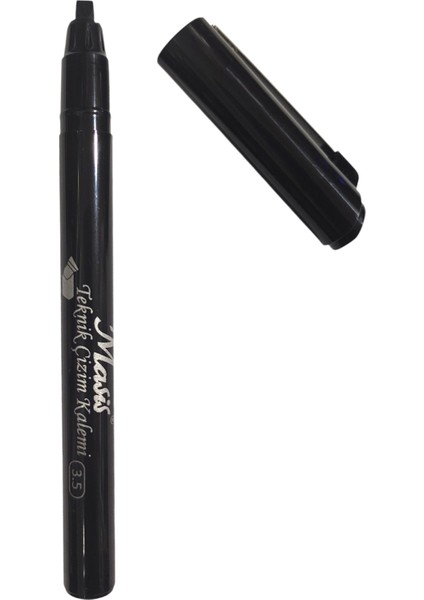 Teknik Çizim Kalemi Kaligrafi Kalemi Kesik Uçlu 3.5 mm Siyah fiyatları