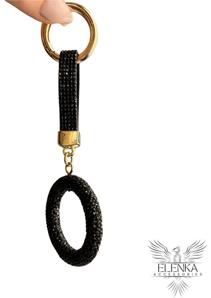 Zirkon Taşlı Siyah Silindir Model Anahtarlık fiyatları