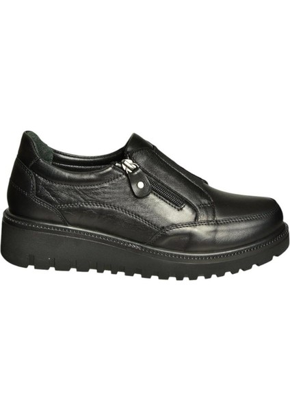 U555040503 Siyah Hakiki Deri Günlük Kadın Ayakkabı indirimleri