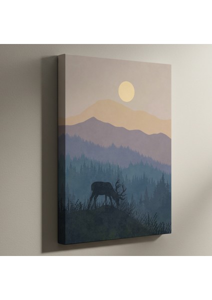 Minimalist Dağ Manzarası Tablosu