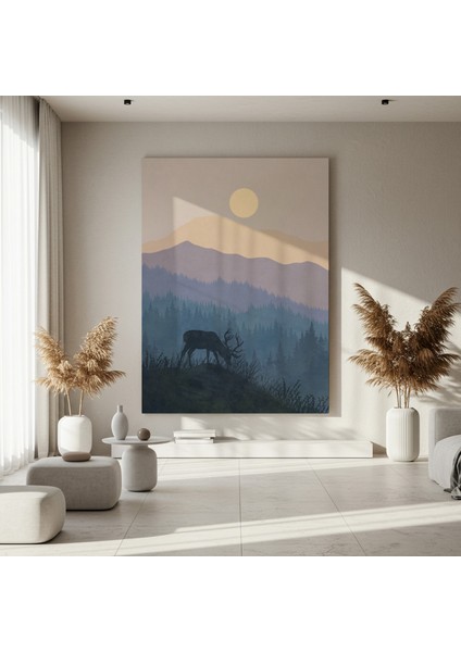 Minimalist Dağ Manzarası Tablosu fırsatları
