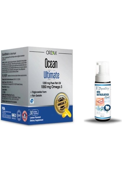Orzax Ocean Ultimate 30 Kapsül + Hediye Diş Beyazlatıcı Köpük