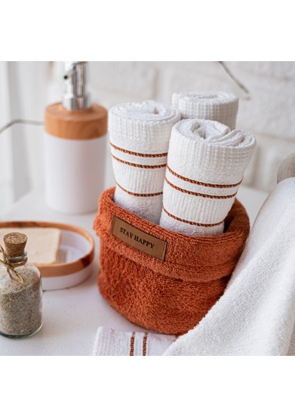 Home Daily 4 Lü Havlu Seti 30X50 Cm-Kiremit modelleri