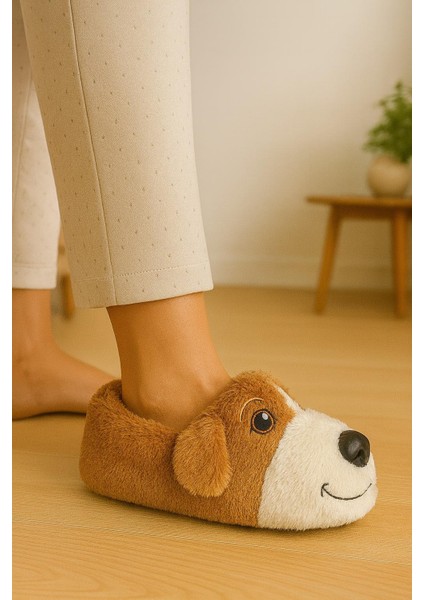 Unisex Yetişkin Köpek Figürlü Peluş Panduf Ev Pandufu Ev Botu fiyatları