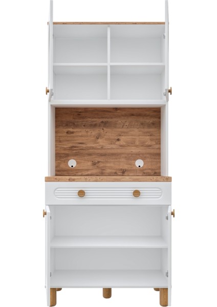 Rosa Kahve Köşesi - 93 cm Mdf Mutfak Dolabı - LED Aydınlatmalı