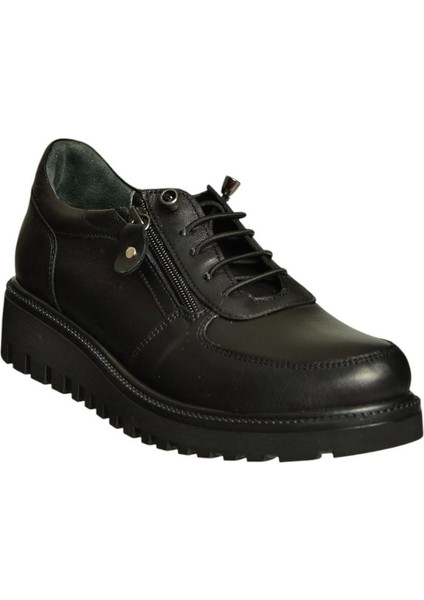 U555040403 Siyah Hakiki Deri Günlük Kadın Ayakkabı fırsatları