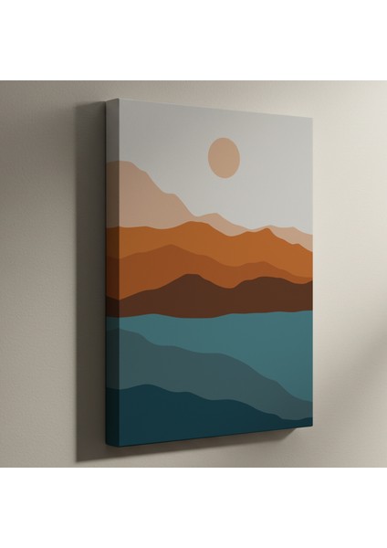 Minimalist Dağ Manzarası Tablosu