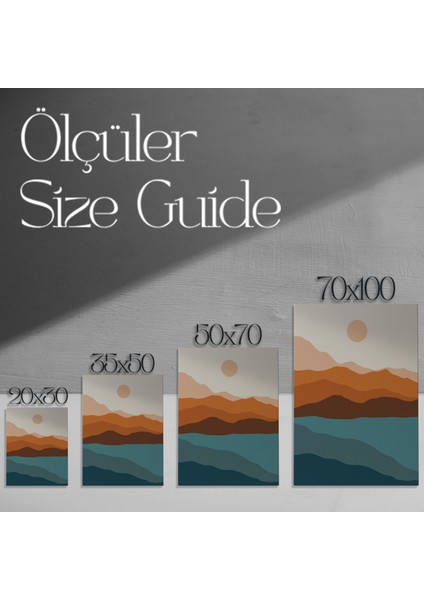Minimalist Dağ Manzarası Tablosu modelleri