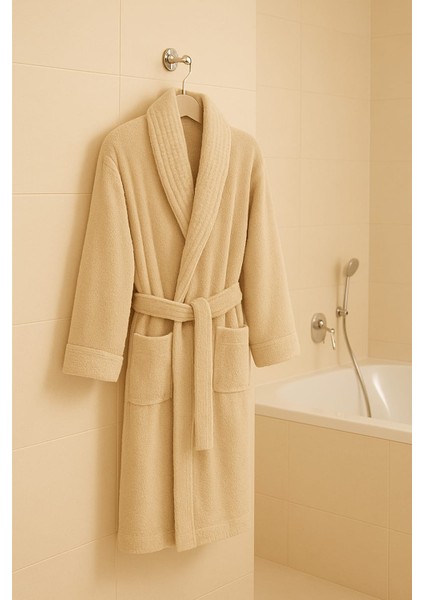 %100 Pamuk Bornoz , Su Emiciliği Yüksek, Gramajlı Bornoz, Tek Bornoz