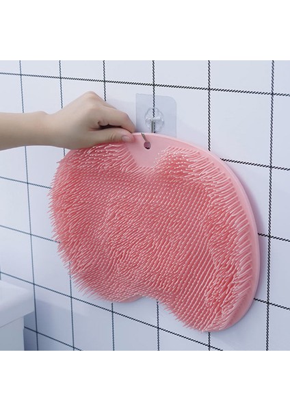 adornist - Vantuzlu Silikon Banyo Fırçası Ayak Masaj Pedi Sırt Kesesi Vücut Yıkama Lifi