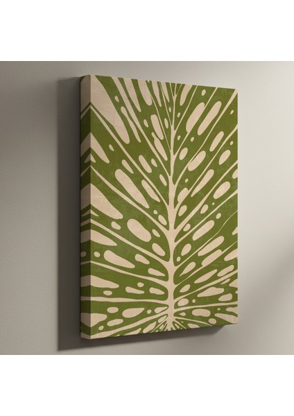 Soyut Yaprak Desenli Tablo