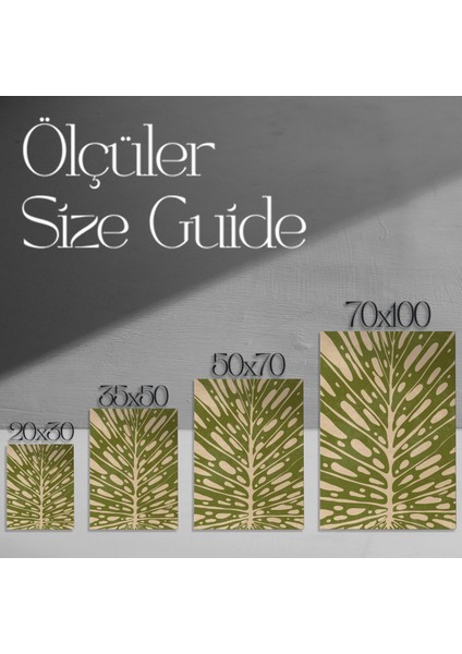 Soyut Yaprak Desenli Tablo modelleri