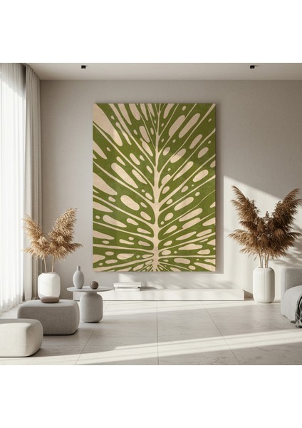 Soyut Yaprak Desenli Tablo fırsatları